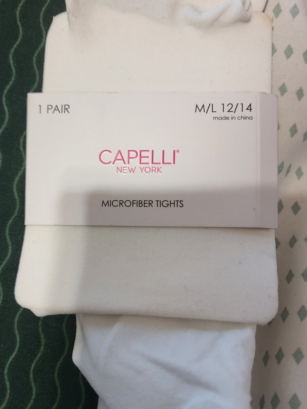 Capelli New York White Microfiber Tights - M/L